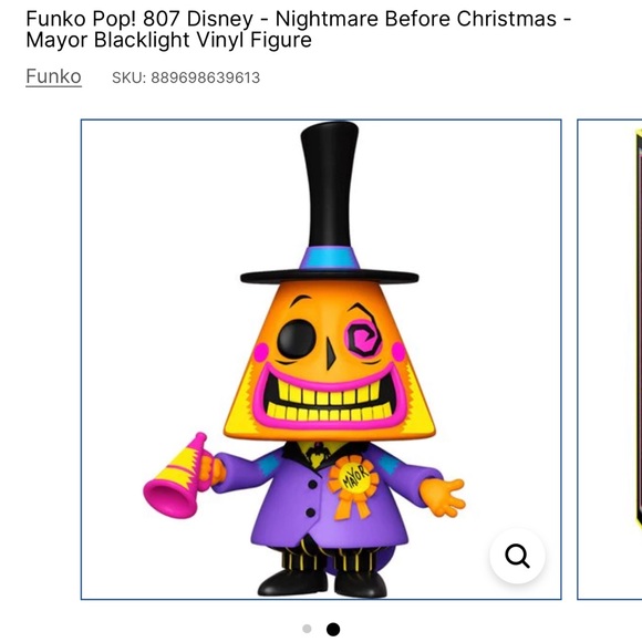 Funko Pop! 807 Disney - Nightmare Before Christmas - Mayor Sold‼️ - Picture 2 of 3